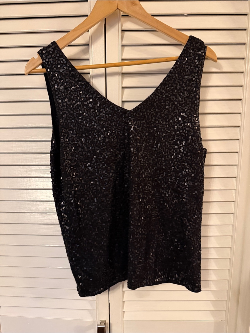 NWT Spuegel Black Sequi Tank Top Sleeveless Party/Cocktail Style - Picture 3 of 3